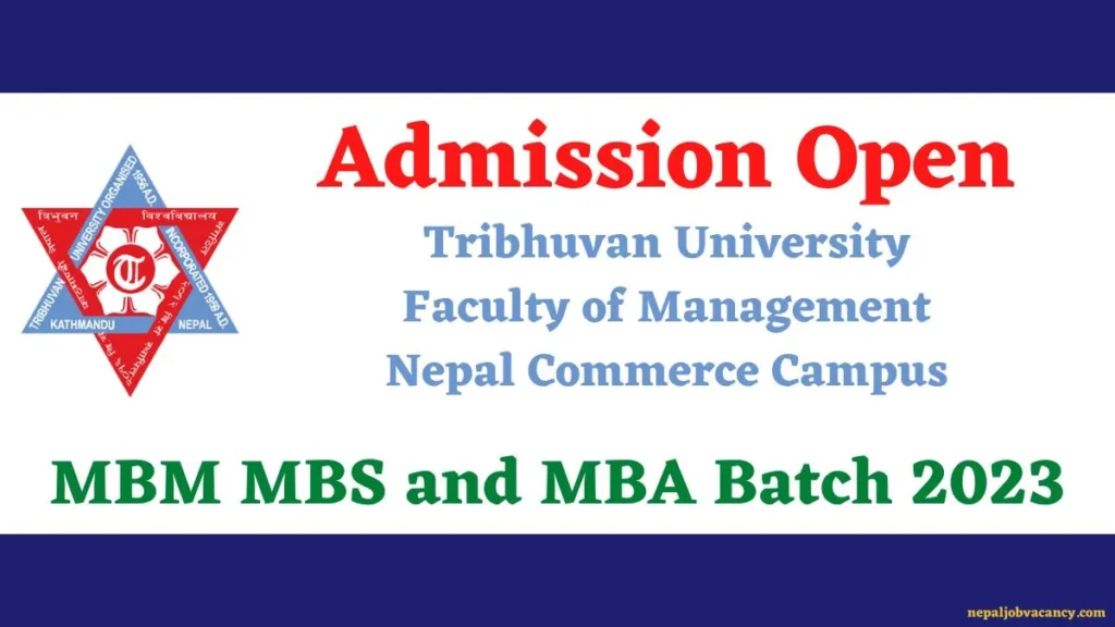 Admission Open MBM MBS and MBA Batch 2023 at Nepal Commerce Campus (NCC)