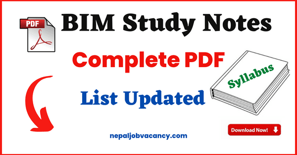 BIM Study Notes Download Free 2023