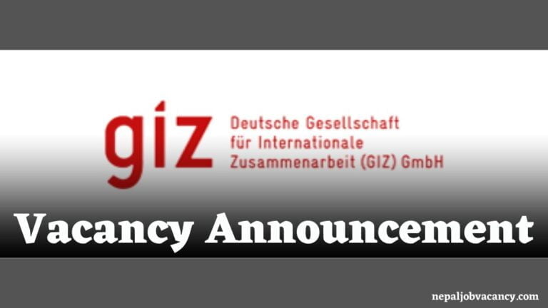 GIZ Nepal Job Vacancy for Advisor-Taxation 2024 (www.giz.de)