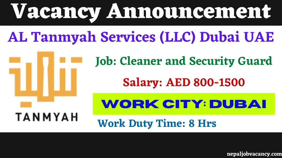 Jobs in AL Tanmyah Services (LLC) Dubai UAE