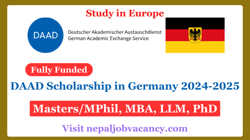 DAAD Scholarship in Germany 2024-2025 [Fully Funded]