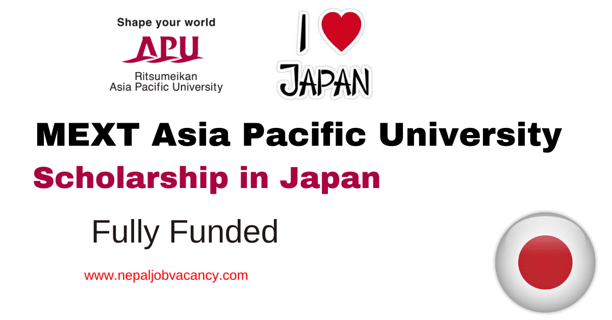 MEXT Asia Pacific University Scholarship 2024 in Japan - Fully Funded