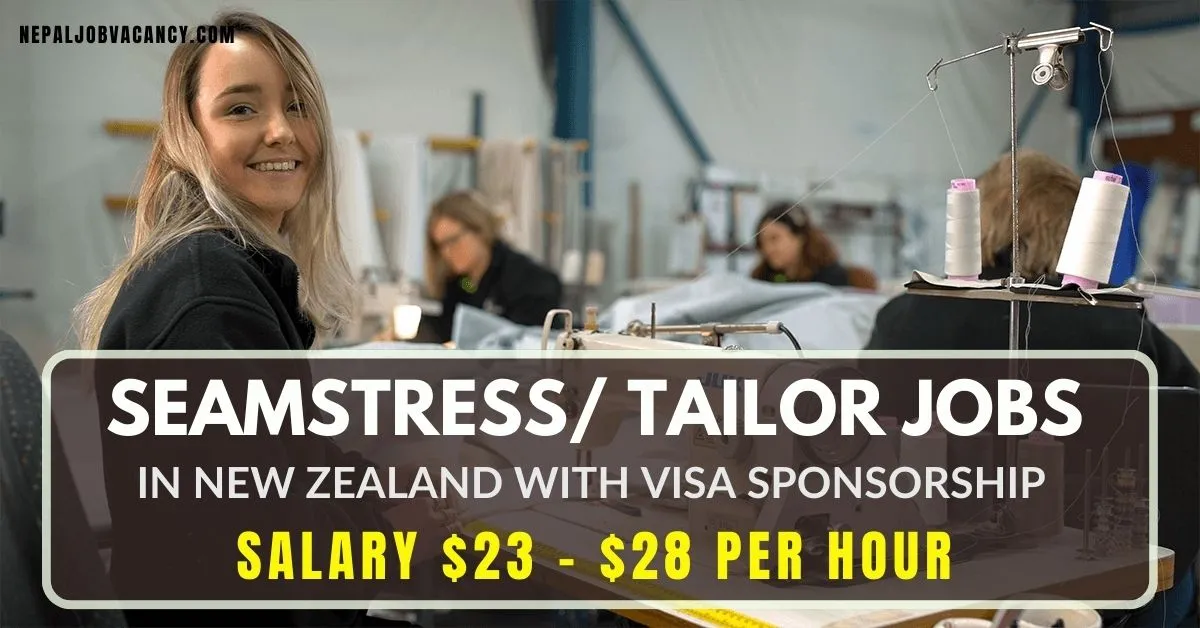 Seamstress/ Tailor Jobs in New Zealand with Visa Sponsorship ($23 –$28 per hour)